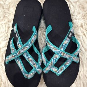 Teva Women's Sandals in Teal and Black